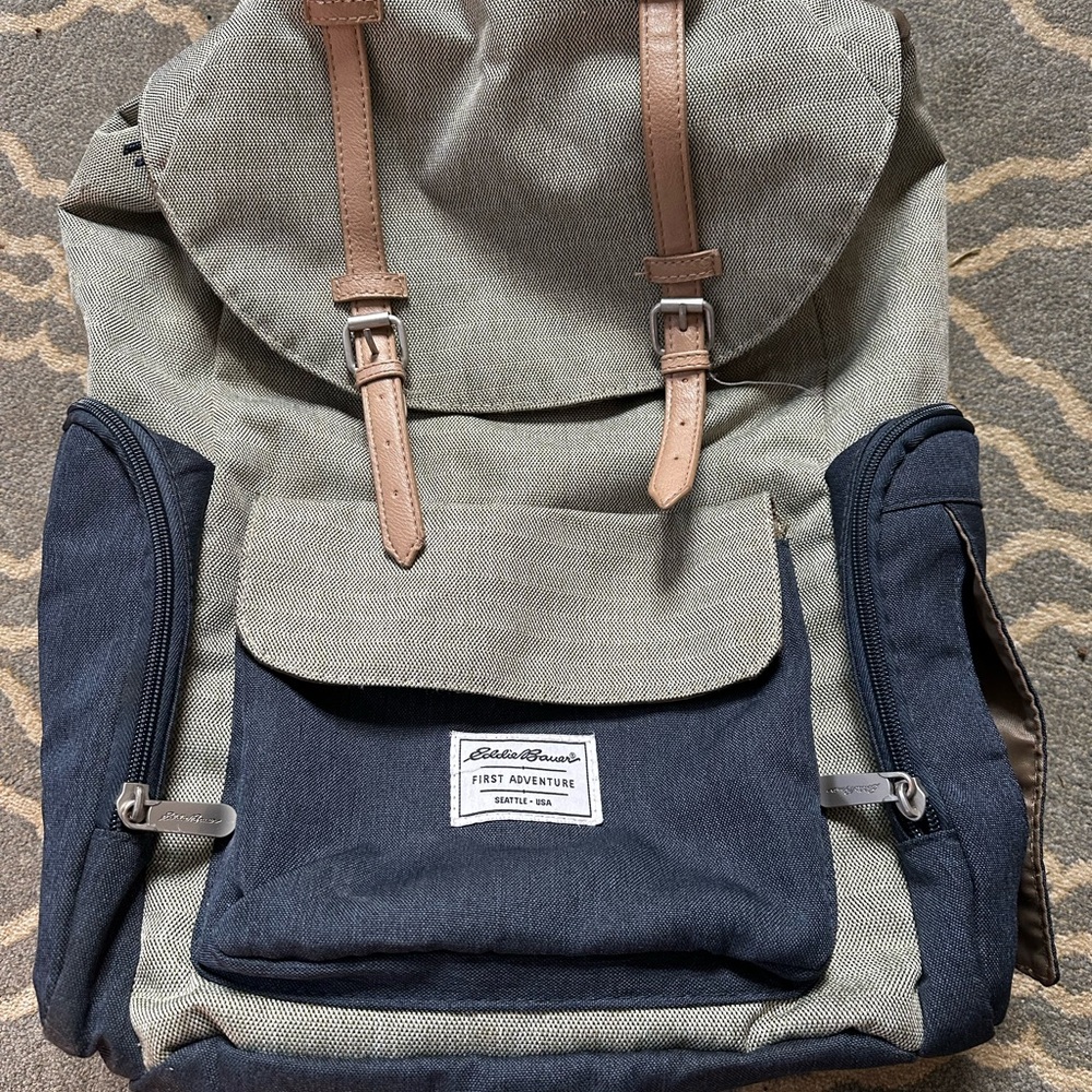 Eddie Bauer Two-Tone drawstring  Backpack diaper bag